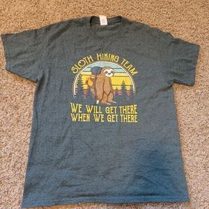 Gildan Men's Grey Sloth Hiking Team Heavy Cotton Shirt